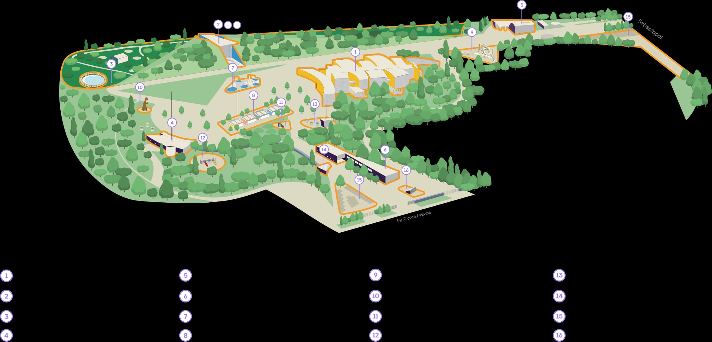 Mapa de los museos
